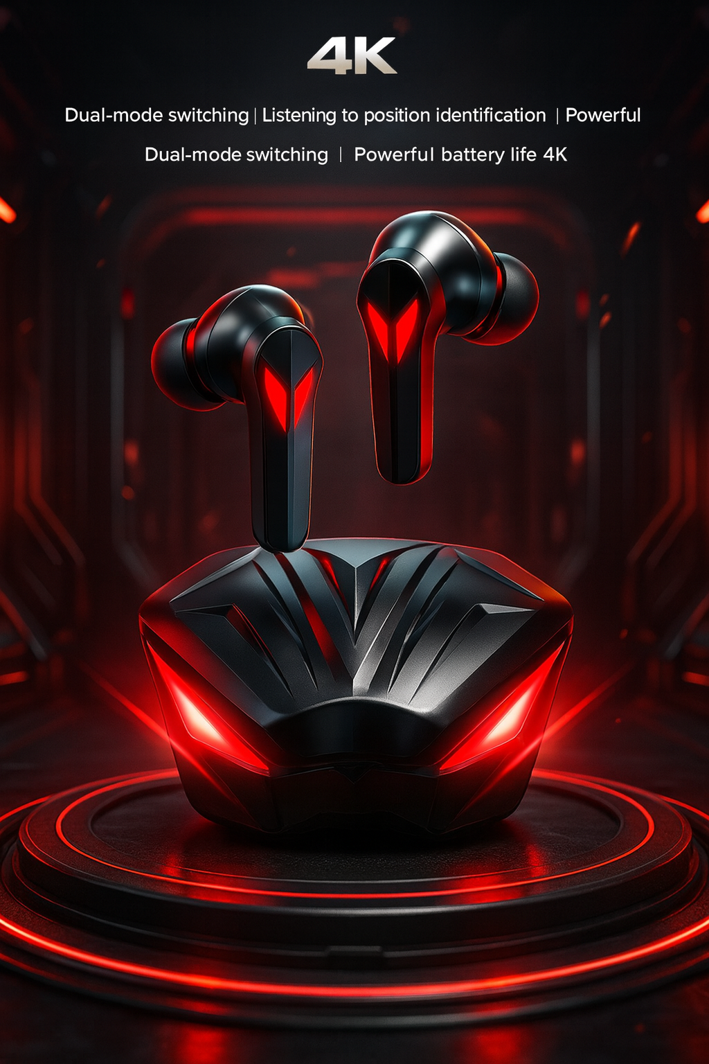 Dragon Red Flame Bluetooth Earbuds