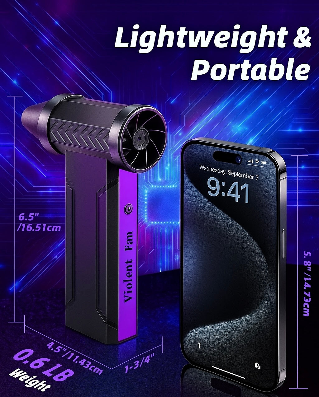 Turbo Jet Blower 800,000 RPM – Powerful Cordless Air Cleaner