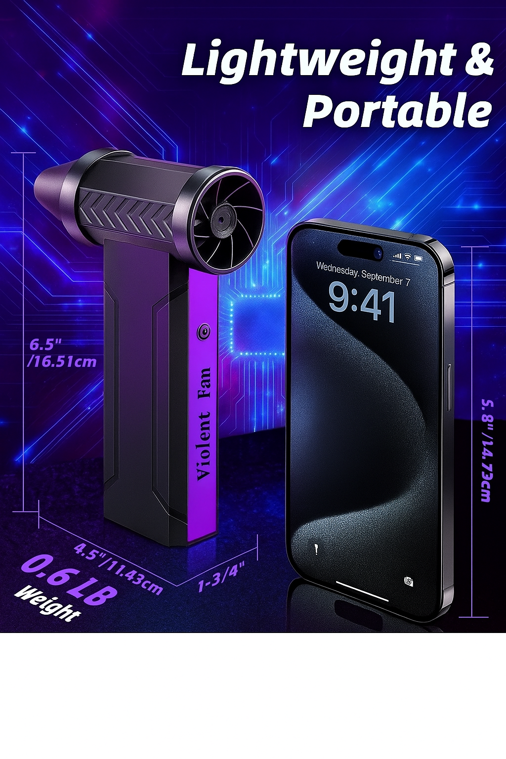 Turbo Jet Blower 800,000 RPM – Powerful Cordless Air Cleaner