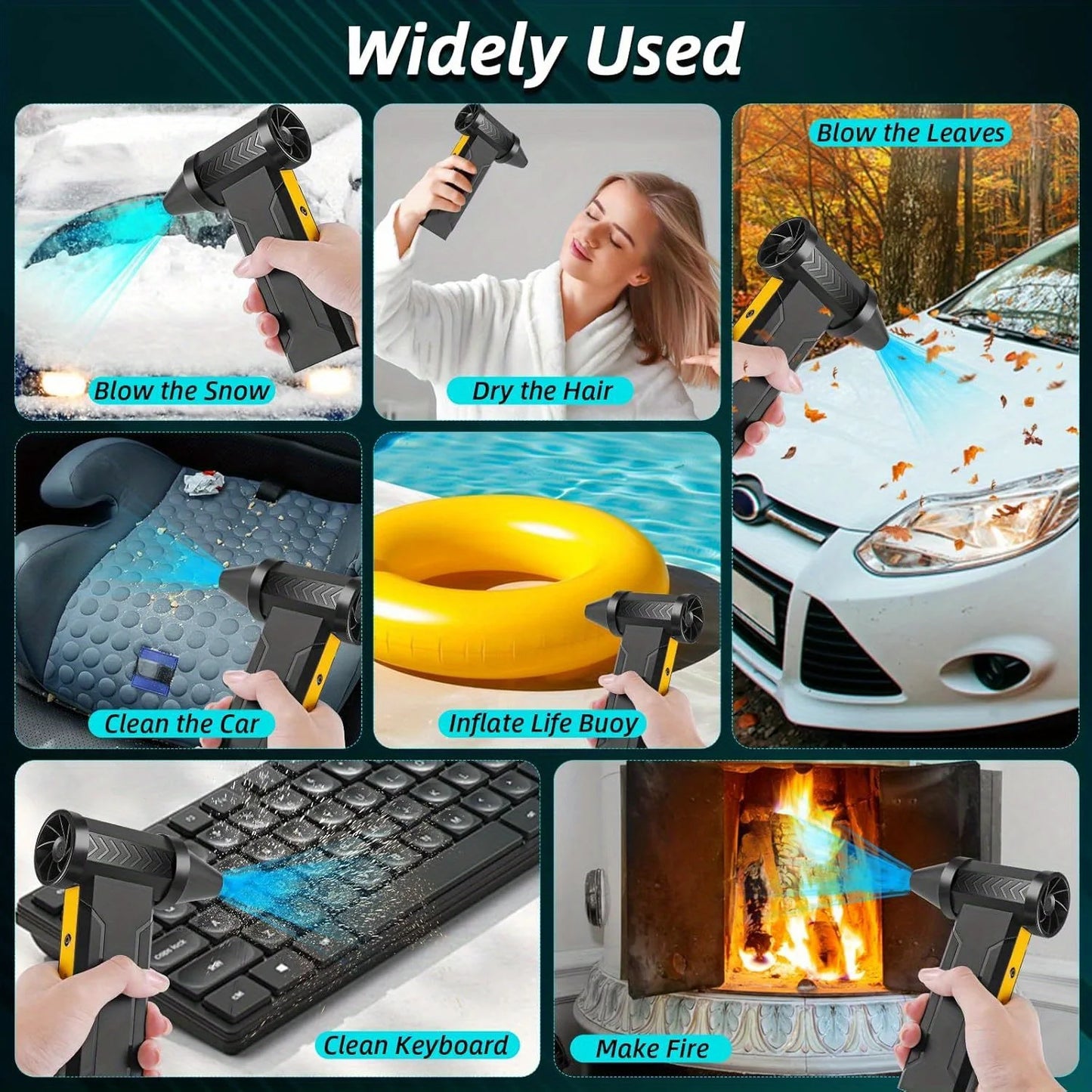 Turbo Breeze™ High-Speed Rechargeable Fan