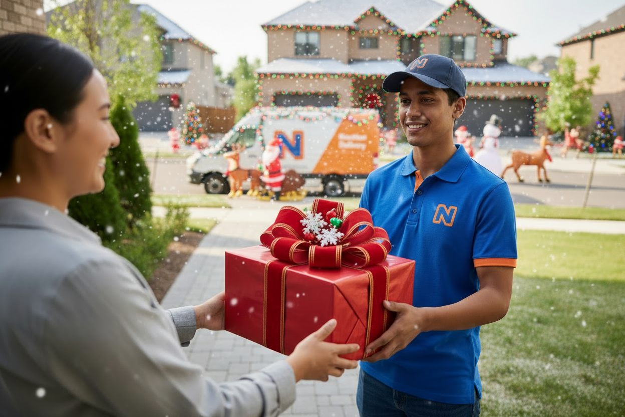 coloca um carro de entrega atras